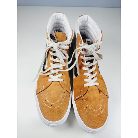 VANS Sk8-Mid Top Off The Wall Sneaker Mustard Yellow Gold Men's 10.5 Women's 12 - Picture 6 of 16